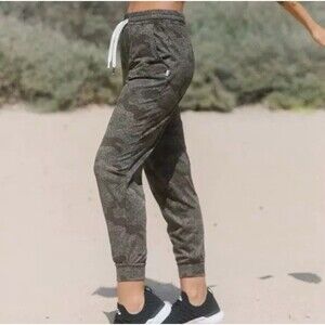 Feat Clothing Women's Roam Performance Joggers Brown/grey/beige‎ Camo Pants Sz L